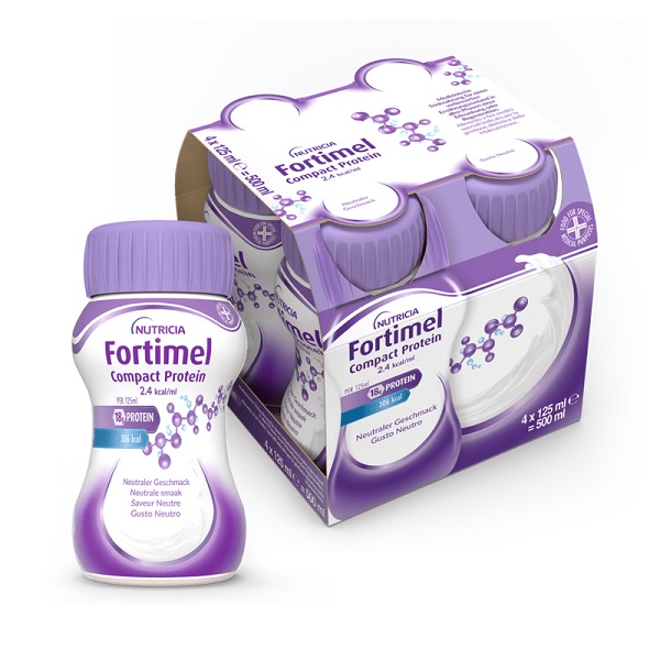 NUTRICIA FORTIMEL COMPACT PROTEIN GUSTO NEUTRO 4 BOTTIGLIE DA 125 ML - Farmacia De Pasquale