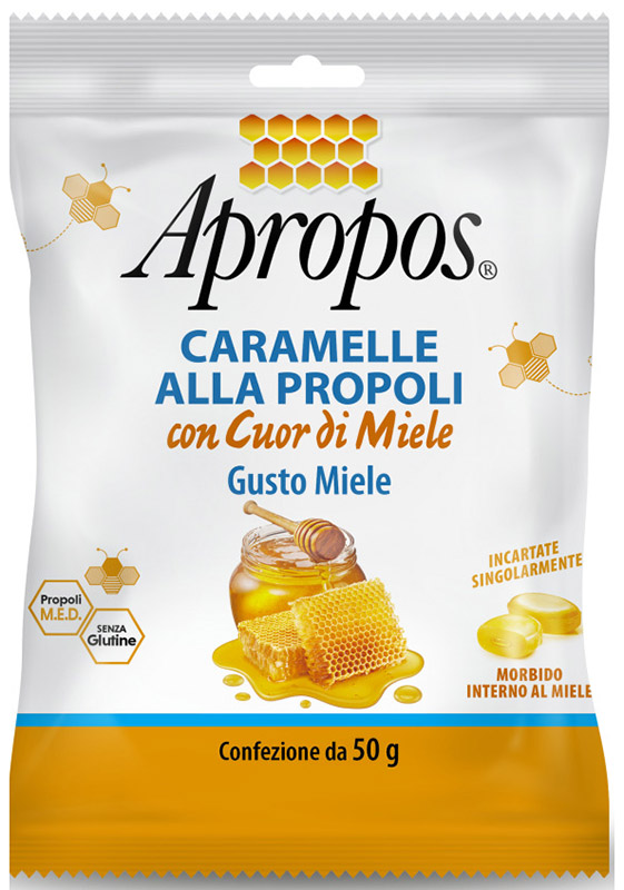 APROPOS CARAMELLE DURE MIELE CUOR DI MIELE 50 G - Farmacia De Pasquale