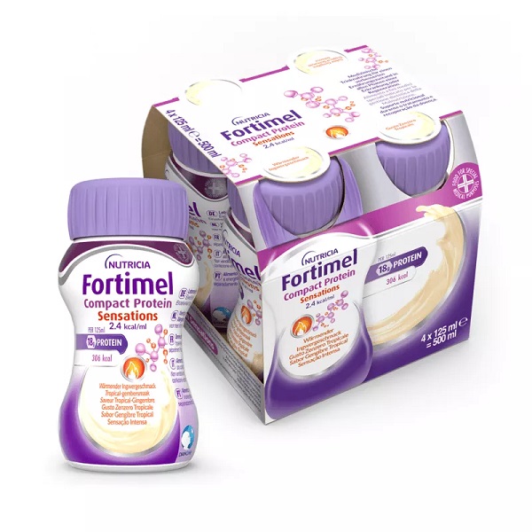 FORTIMEL COMPACT PROTEIN HOT TROPICAL ZENZERO 4 X 125 ML - Farmacia De Pasquale