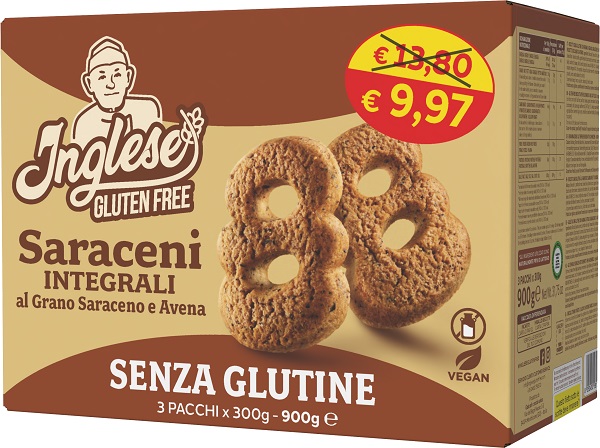 INGLESE BISCOTTI INTEGRALI GRANO SARACENO PROMO FORMATO SCORTA 900 G - Farmacia De Pasquale