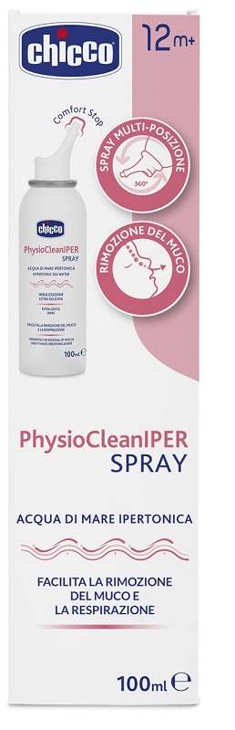 CHICCO PHYSIOCLEAN SOLUZIONE IPERTONICA SPRAY 100 ML - Farmacia De Pasquale