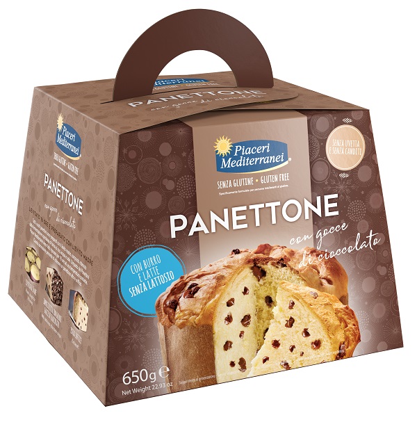PIACERI MEDITERRANEI PANETTONE GOCCE DI CIOCCOLATO 650 G - Farmacia De Pasquale
