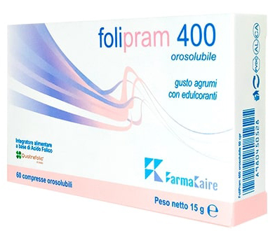 FOLIPRAM 400 60 COMPRESSE OROSOLUBILI GUSTO AGRUMI - Farmacia De Pasquale