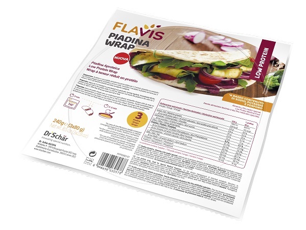 FLAVIS PIADINA WRAP APROTEICA 3 PEZZI DA 80 G - Farmacia De Pasquale