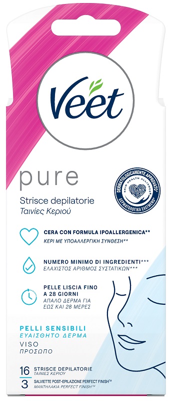 VEET STRISCE VISO IPOALLERGENICHE 16 PEZZI - Farmacia De Pasquale