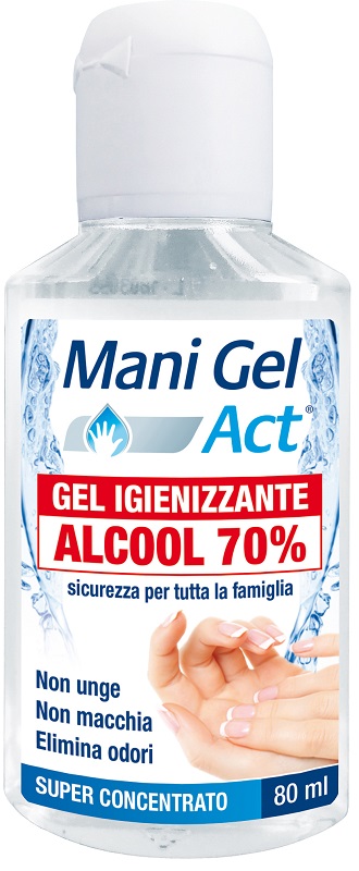 MANI GEL ACT GEL IGIENIZZANTE ALCOOL 70% 80 ML - Farmacia De Pasquale