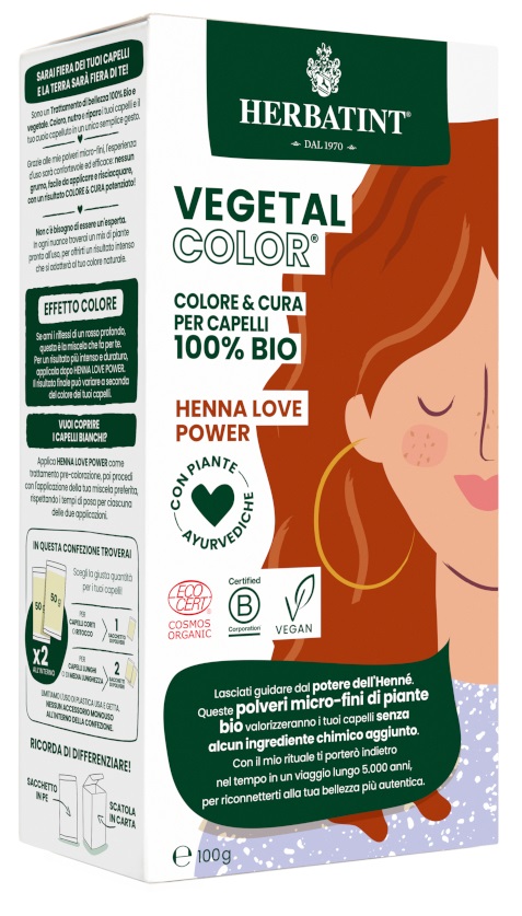 HERBATINT VEGETAL COLOR HENNA LOVE POWER ITA 100 G - Farmacia De Pasquale