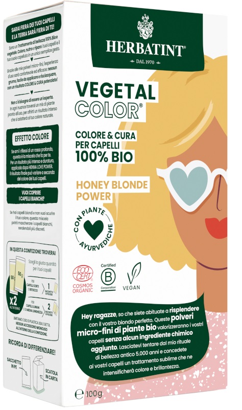 HERBATINT VEGETAL COLOR HONEY BLOND POWER ITA 100 G - Farmacia De Pasquale