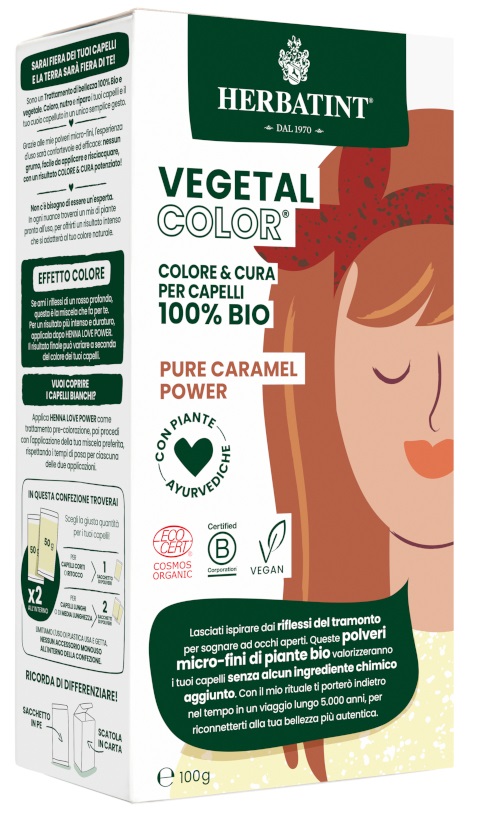 HERBATINT VEGETAL COLOR PURE CARAMEL POWER ITA 100 G - Farmacia De Pasquale