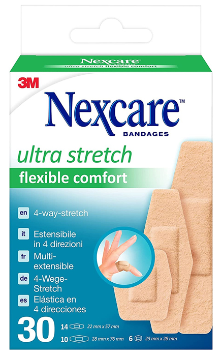 CEROTTO PREPARATO NEXCARE COMFORT 360 GRADI N1130ASD04 ASSORTITI 3 MISURE 14 CEROTTI 22X57MM + 6 CEROTTI 23X28MM + 10 CEROTTI 28X76MM - Farmacia De Pasquale