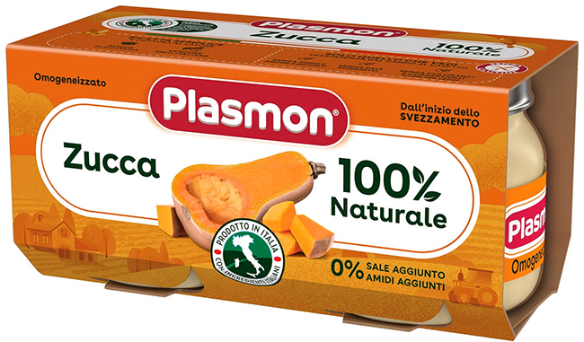 PLASMON OMOGENEIZZATO ZUCCA 2 X 80 G - Farmacia De Pasquale