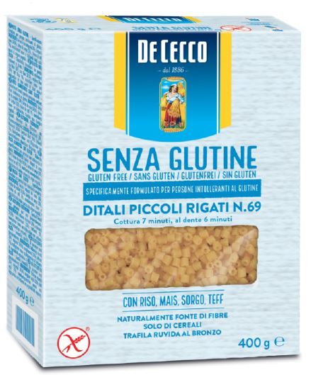 DE CECCO DITALI PICCOLI RIGATI N69 400 G - Farmacia De Pasquale