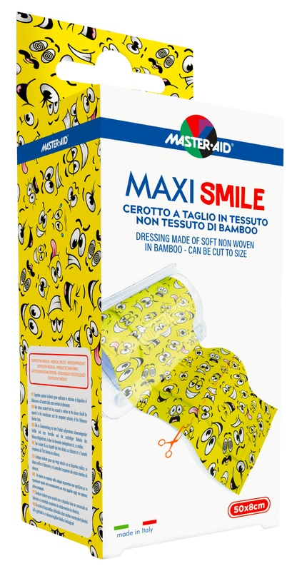 CEROTTO A TAGLIO MASTER-AID MAXI SMILE TNT 50 X 8 CM - Farmacia De Pasquale