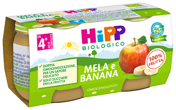 HIPP BIO OMOGENEIZZATO MELA/BANANA 2X80 G - Farmacia De Pasquale