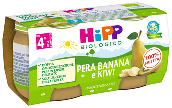 HIPP BIO OMOGENEIZZATO KIWI/BANANA/PERA 2X80 G - Farmacia De Pasquale