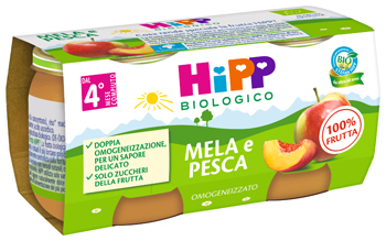 HIPP BIO OMOGENEIZZATO MELA/PESCA 2 X 80 G - Farmacia De Pasquale
