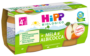 HIPP BIO OMOGENEIZZATO ALBICOCCA/MELA 2X80 G - Farmacia De Pasquale