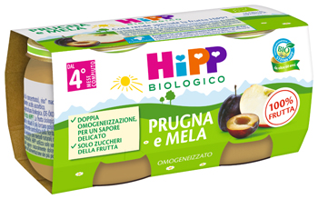HIPP BIO OMOGENEIZZATO PRUGNA E MELA 2 X 80 G - Farmacia De Pasquale