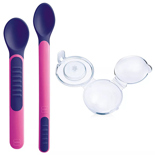 MAM HEAT SENSITIVE SPOONS & COVER 6+ FEMMINA - Farmacia De Pasquale