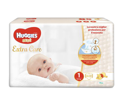 HUGGIES EXTRA CARE GRANDE 1 40 PEZZI - Farmacia De Pasquale
