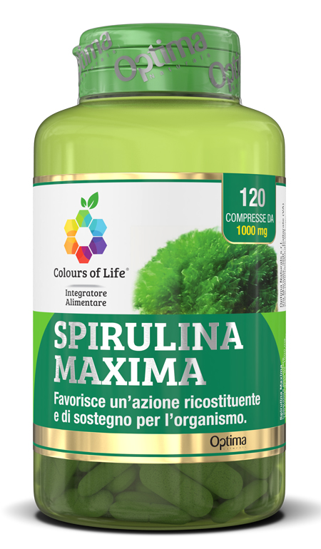 COLOURS OF LIFE SPIRULINA MAXIMA 120 COMPRESSE - Farmacia De Pasquale