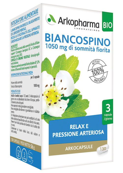 ARKO CAPSULE BIANCOSPINO BIO 130 CAPSULE - Farmacia De Pasquale