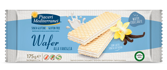 PIACERI MEDITERRANEI WAFER VANIGLIA 175 G - Farmacia De Pasquale