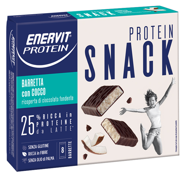ENERVIT PROTEIN SNACK COCCO 8 BARRETTE 27 G - Farmacia De Pasquale