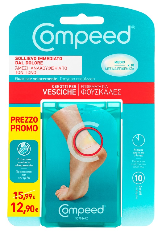 COMPEED CEROTTO VESCICHE MEDIO 10 PEZZI PROMO - Farmacia De Pasquale