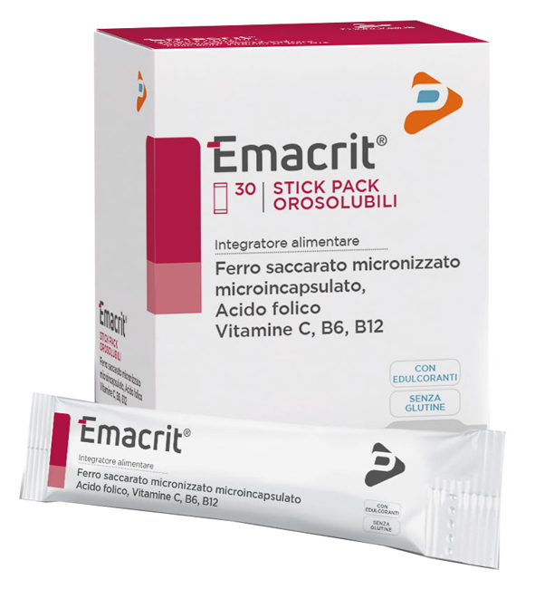 EMACRIT OROSOLUBILE 30 STICK PACK - Farmacia De Pasquale
