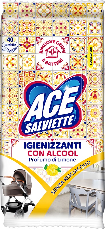 ACE SALVIETTE IGIENIZZANTI SGRASSANTI 40 PEZZI - Farmacia De Pasquale