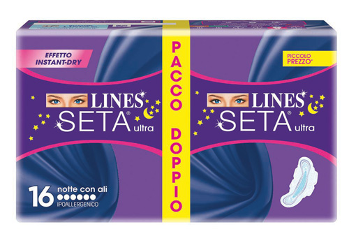 LINES SETA ULTRA ASSORBENTE NOTTE 16 PEZZI - Farmacia De Pasquale
