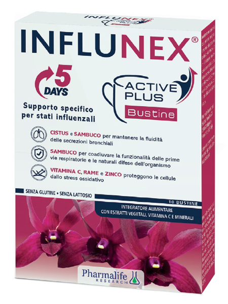 INFLUNEX ACTIVE PLUS 10 BUSTINE - Farmacia De Pasquale