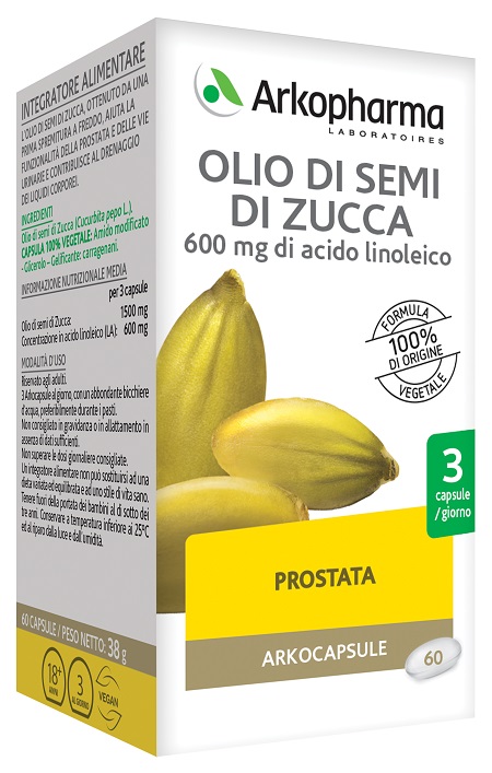ARKO CAPSULE OLIO SEMI ZUCCA 60 CAPSULE - Farmacia De Pasquale