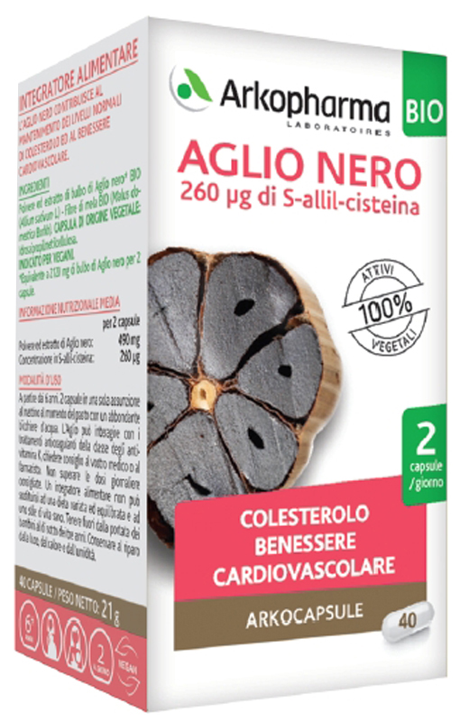 ARKOCAPSULE AGLIO NERO BIO 40 CAPSULE - Farmacia De Pasquale