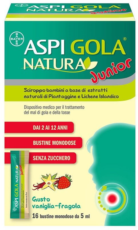 ASPI GOLA NATURA JUNIOR 16 BUSTINE MONODOSE DA 5 ML - Farmacia De Pasquale