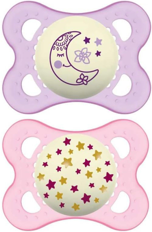 MAM SUCCHIETTO ORIGINAL NIGHT 2-6 MESI SILICONE FEMMINA 2 PEZZI - Farmacia De Pasquale