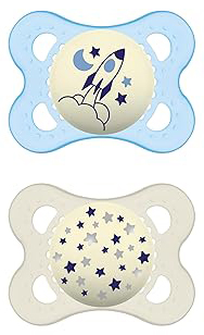 MAM SUCCHIETTO ORIGINAL NIGHT 2-6 MESI SILICONE MASCHIO 2 PEZZI - Farmacia De Pasquale