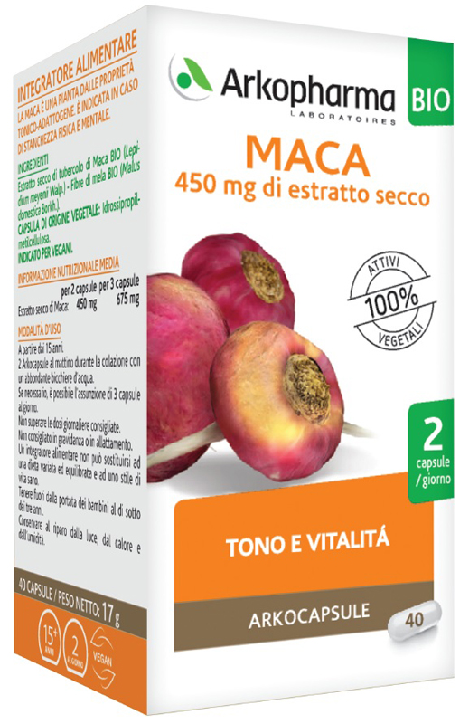 ARKO CAPSULE MACA BIO 40 CAPSULE - Farmacia De Pasquale