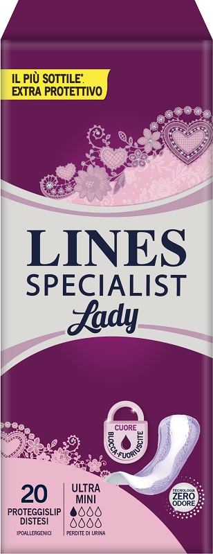 ASSORBENTI PER INCONTINENZA LINES SPECIALIST LADY ULTRAMINI 20 PEZZI - Farmacia De Pasquale