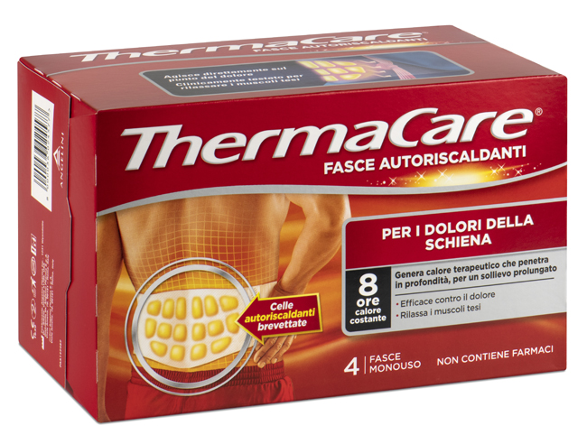 FASCIA AUTORISCALDANTE A CALORE TERAPEUTICO THERMACARE SCHIENA 4 PEZZI - Farmacia De Pasquale