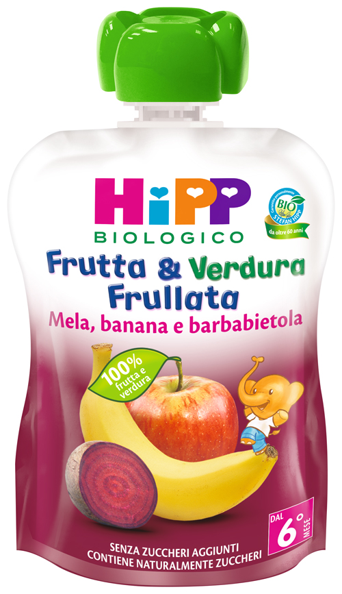 HIPP BIO FRUTTA & VERDURA MELA BANANA BARBABIETOLA 90 G - Farmacia De Pasquale