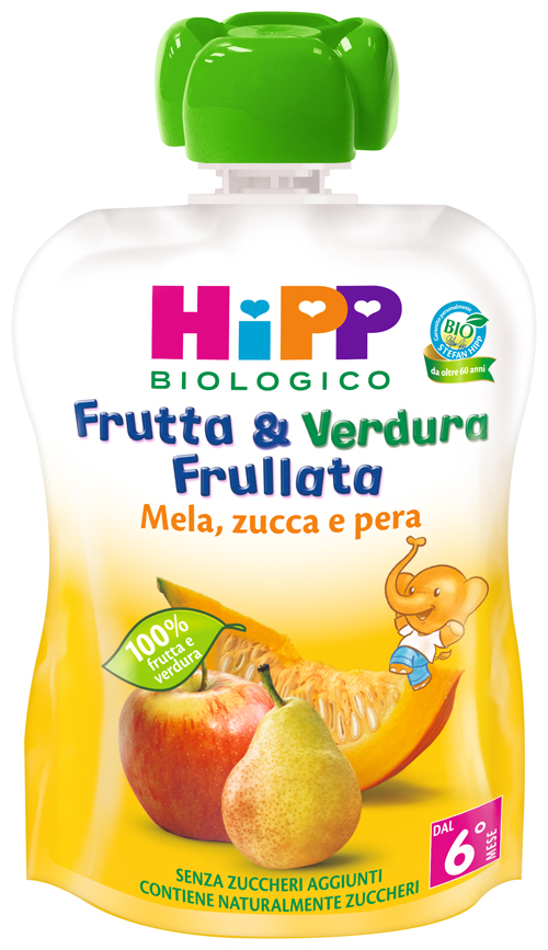 HIPP BIO FRUTTA & VERDURA MELA PERA ZUCCA 90 G - Farmacia De Pasquale