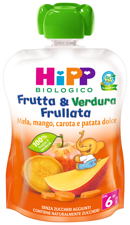 HIPP BIO FRUTTA & VERDURA MELA MANGO CAROTA PATATA DOLCE 90 G - Farmacia De Pasquale