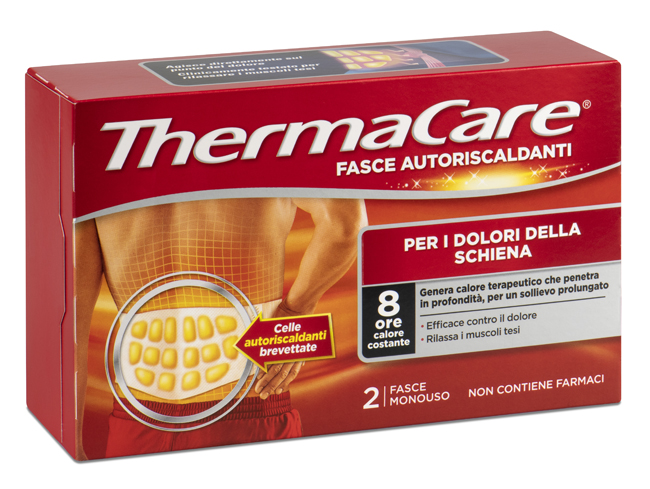 FASCIA AUTORISCALDANTE A CALORE TERAPEUTICO THERMACARE SCHIENA 2 PEZZI - Farmacia De Pasquale