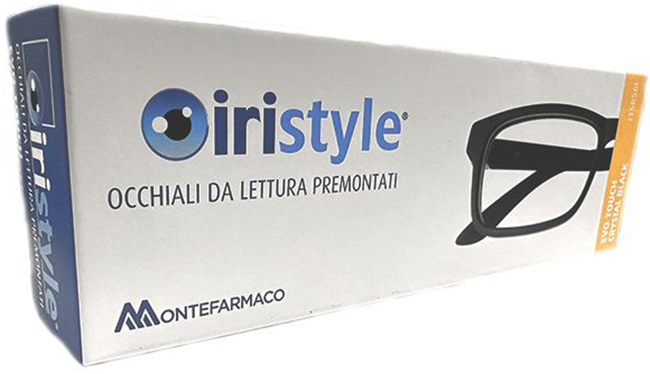 OCCHIALE DA LETTURA PREMONTATO IRISTYLE EVO TOUCH CRYSTAL BLACK 2,0 - Farmacia De Pasquale