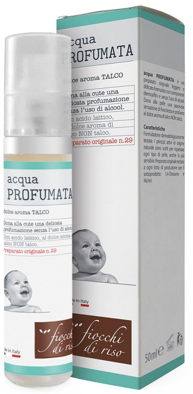 FIOCCHI DI RISO ACQUA PROFUMATA RINFRESCANTE TALCO 50 ML - Farmacia De Pasquale