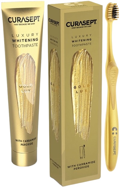 CURASEPT GOLD LUXURY WHITENING DENTIFRICIO 75 ML - Farmacia De Pasquale
