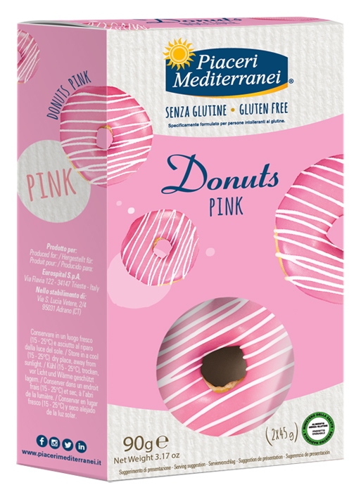 PIACERI MEDITERRANEI DONUTS PINK 90 G - Farmacia De Pasquale