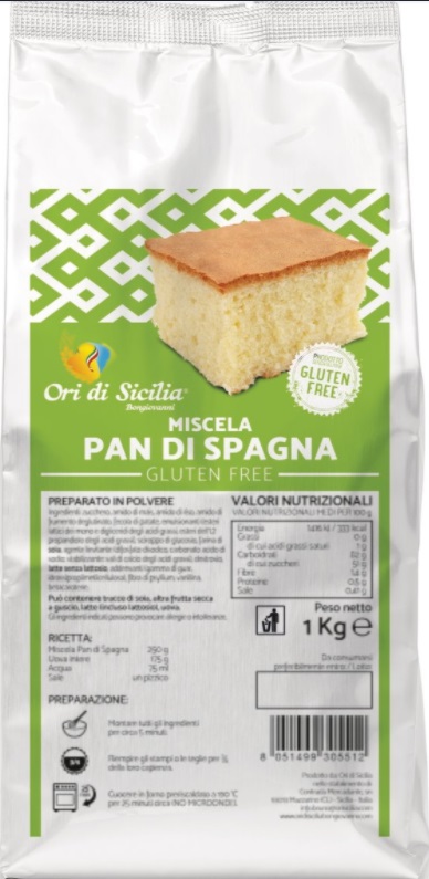ORI DI SICILIA MIX ORO PAN DI SPAGNA 1 KG - Farmacia De Pasquale